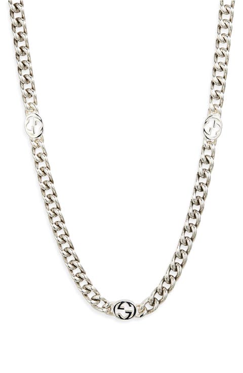 Interlocking Monogram Station Necklace