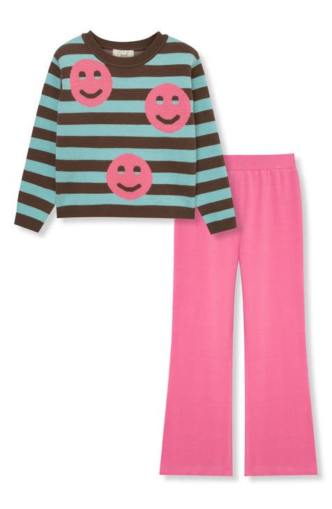 Kids' Smiley Sweater & Flare Leggings (Toddler, Little Kid & Big Kid)