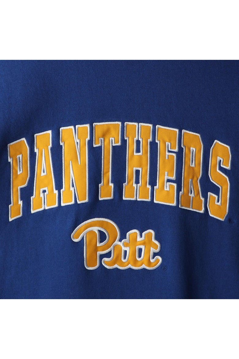 Men's Colosseum Royal Pitt Panthers Arch & Logo Sweatshirt, Alternate, color, Royal