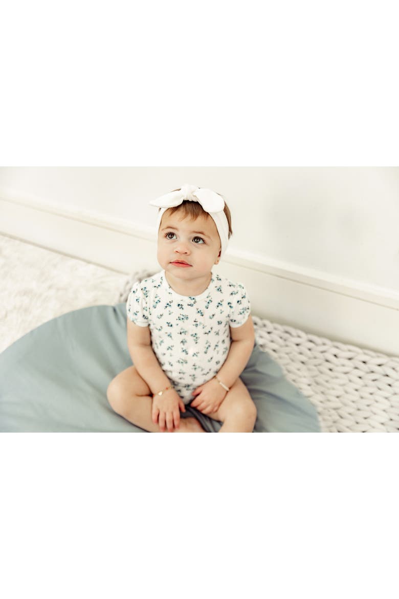 Floral Delight Short Sleeve Top and Bottom Set, Alternate, color, Blue