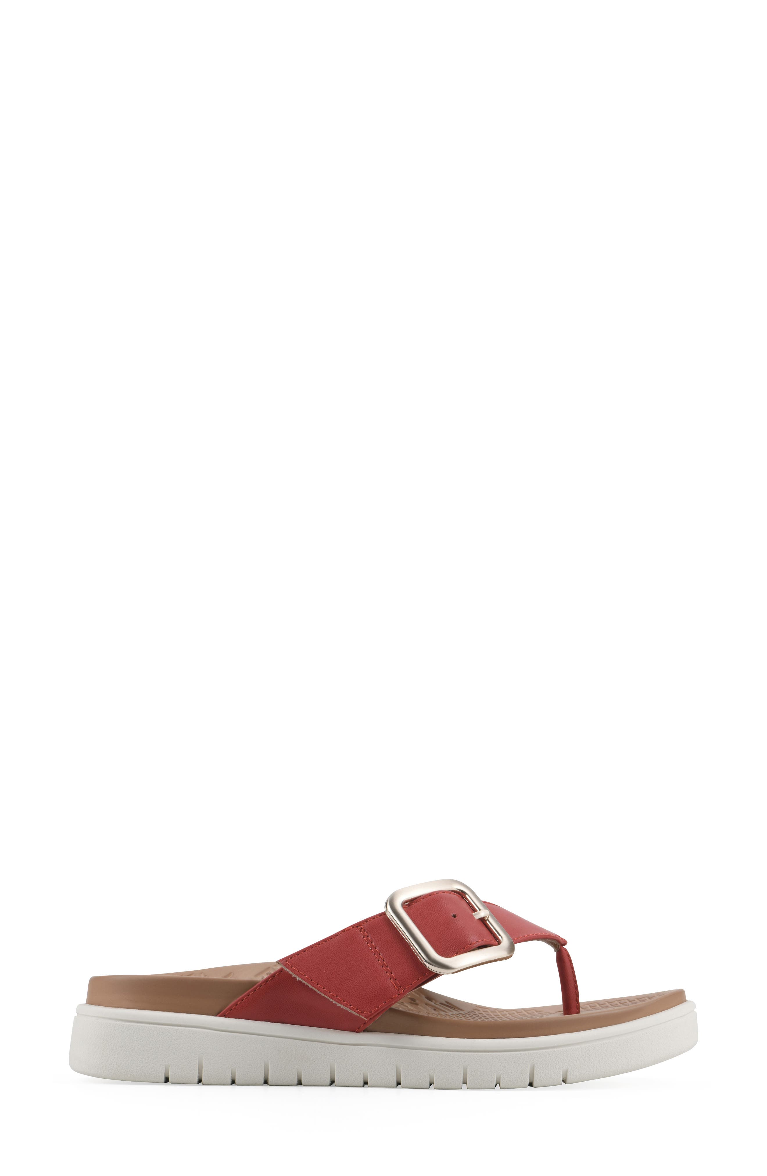Nalla Recovery Foam Thong Sandal, Alternate, color, CRUELLA RED/ BURNISH/ SMOOTH