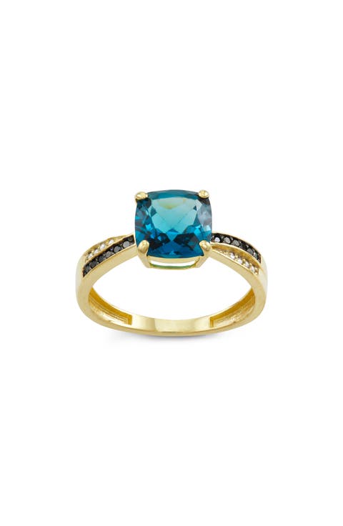 Diamond, Sapphire & London Blue Topaz Ring