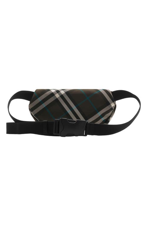 Burberry Small Check Equestrian Knight Belt Bag In Snug