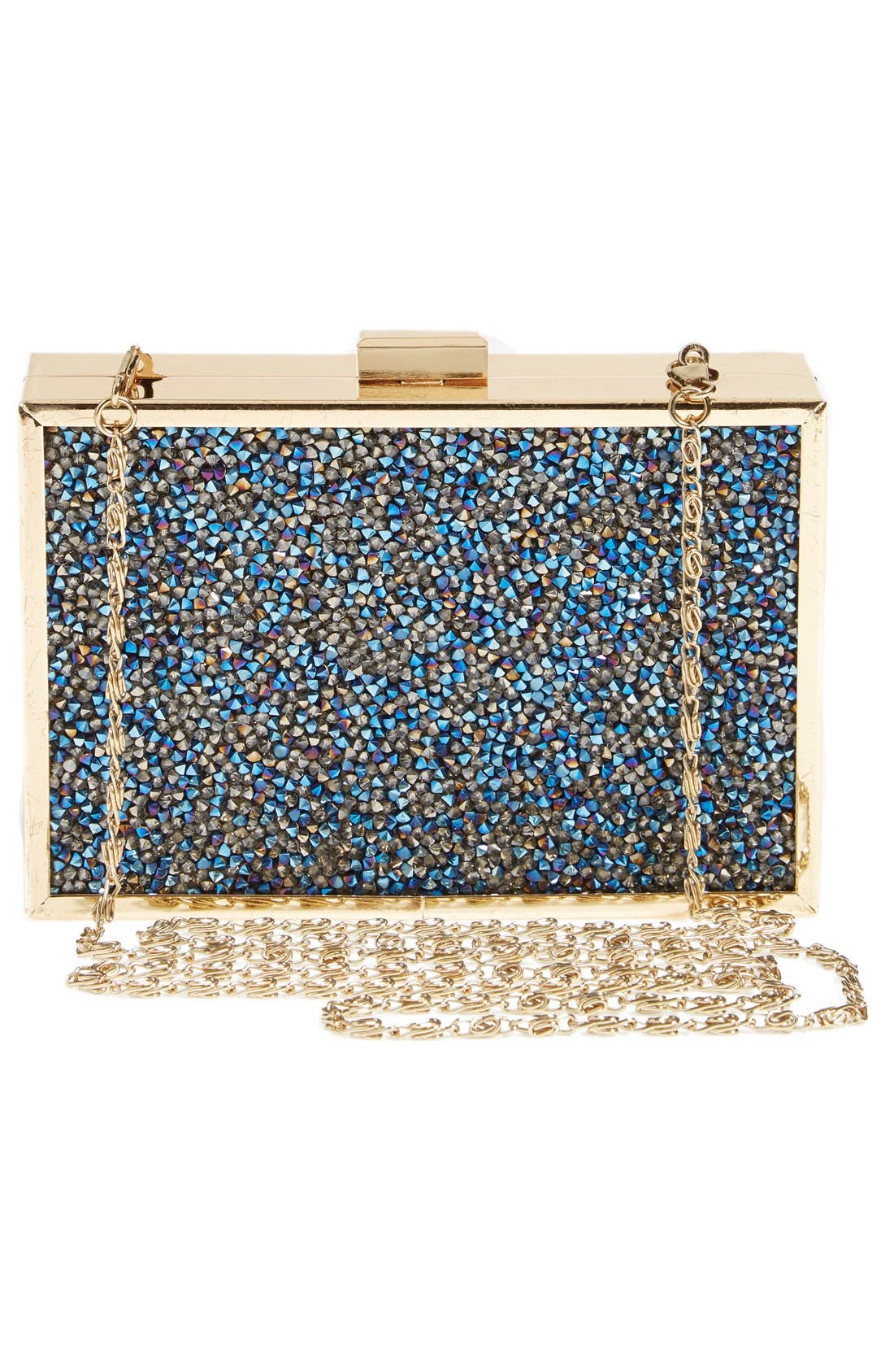 Natasha Couture 'Stardust' Box Clutch, Alternate, color, BLUE MULTI