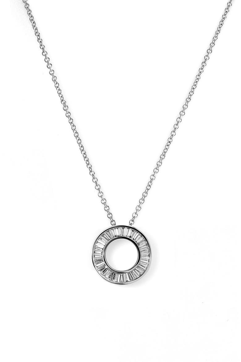 Circle of Life Small Diamond Pendant Necklace (Nordstrom Exclusive), Main, color, WHITE GOLD