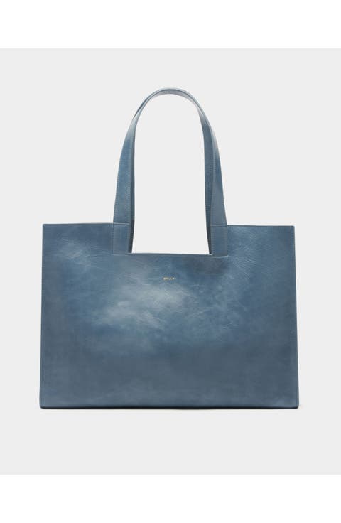 Easy Bally Tote Bag in Plain Leather