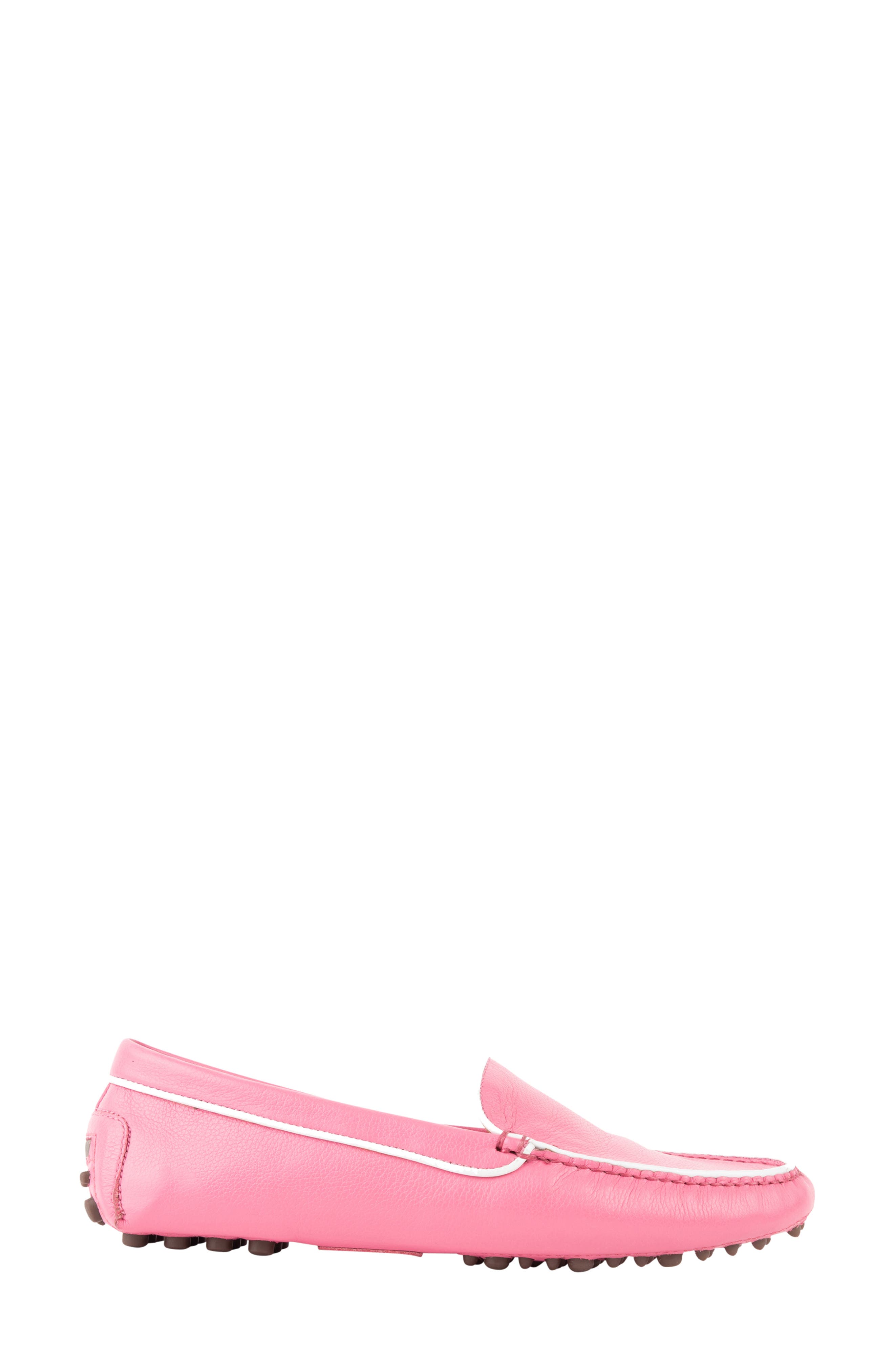 Jill Piped Driving Shoe, Alternate, color, HOT PINK