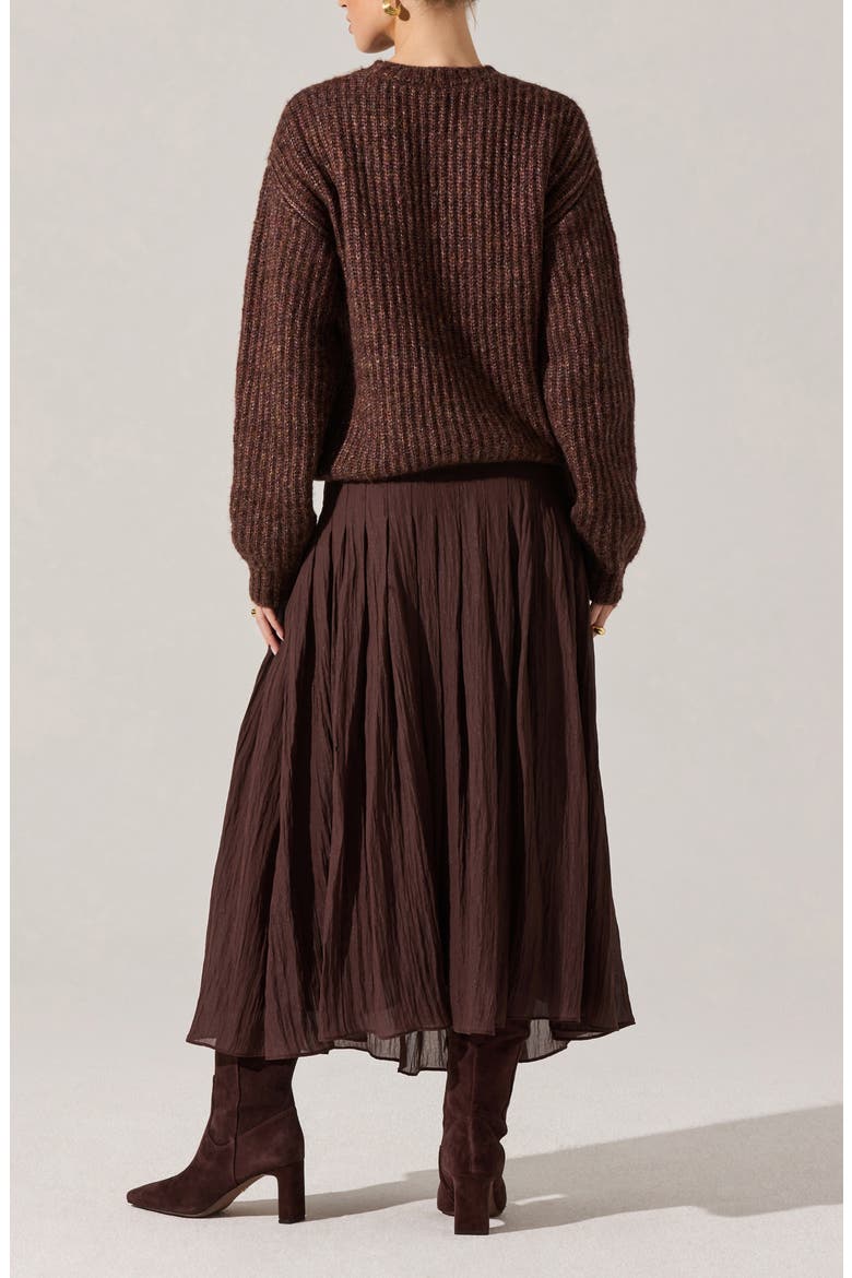 Archer Crewneck Sweater, Alternate, color, BROWN MULTI