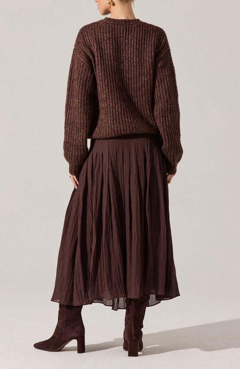 ASTR the Label Archer Crewneck Sweater, Alternate, color, Brown Multi