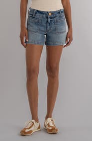 KUT from the Kloth Jane Welt Pocket High Waist Denim Shorts