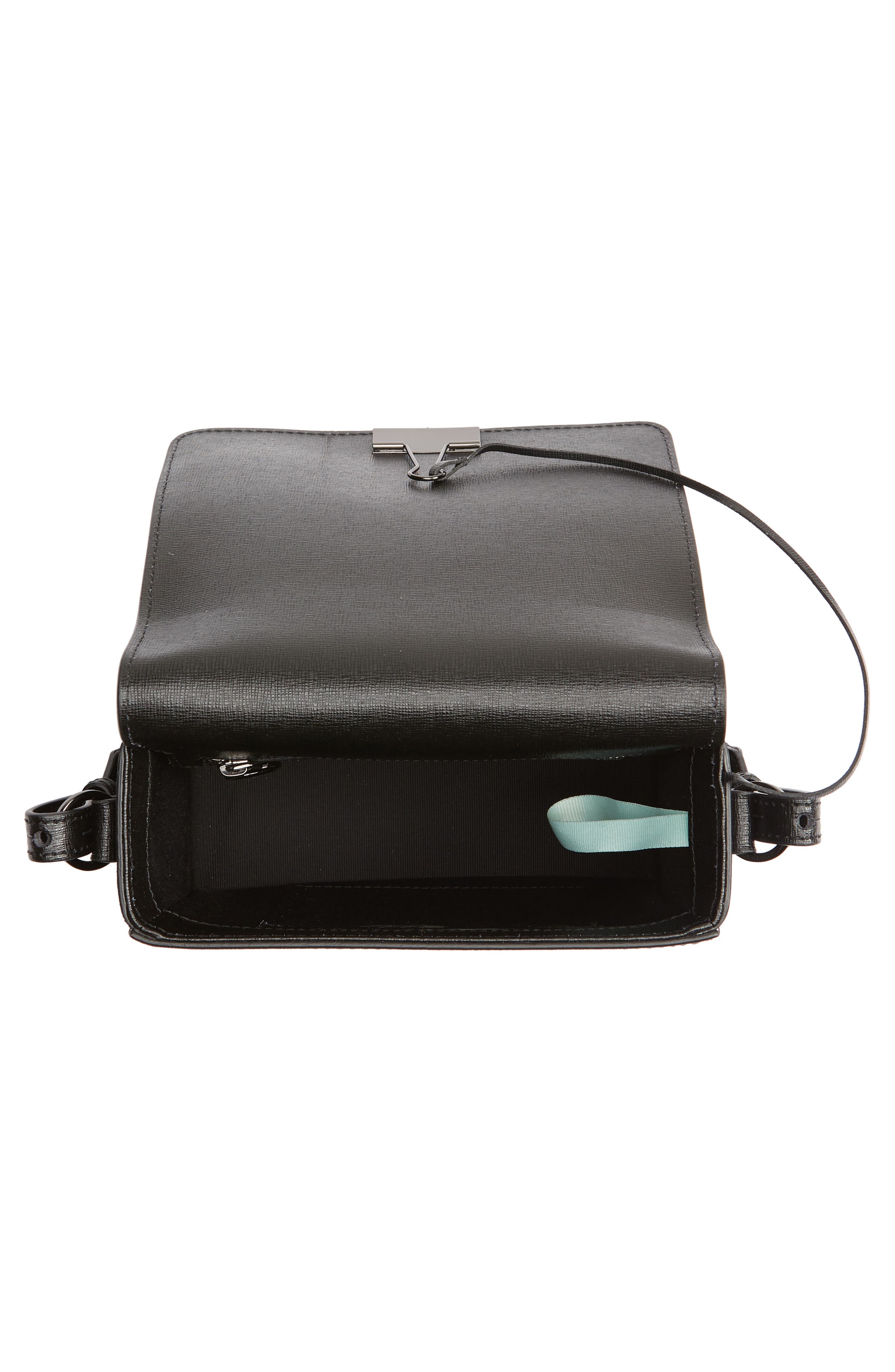 Off-White Diagonal Stripe Mini Flap Bag, Alternate, color, 