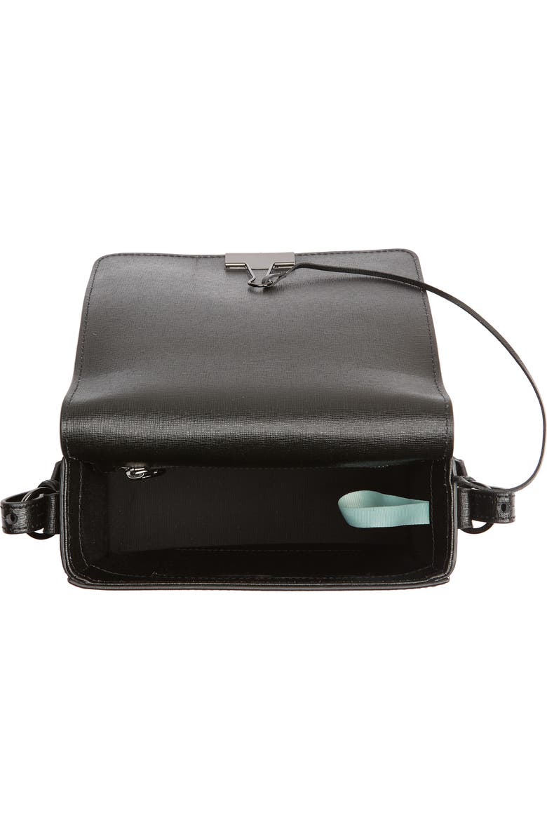 Off-White Diagonal Stripe Mini Flap Bag, Alternate, color,