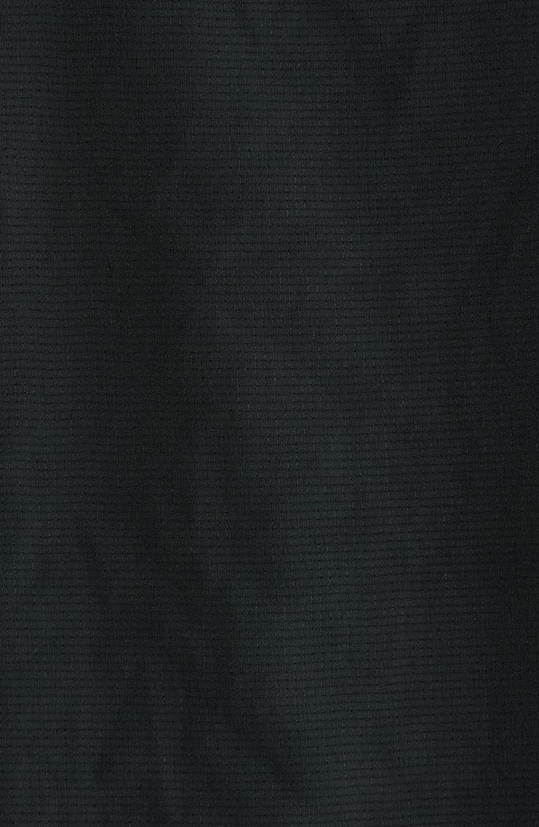 Brixton Journey Water Resistant Short Sleeve Half Zip Popover Shirt, Alternate, color, Black