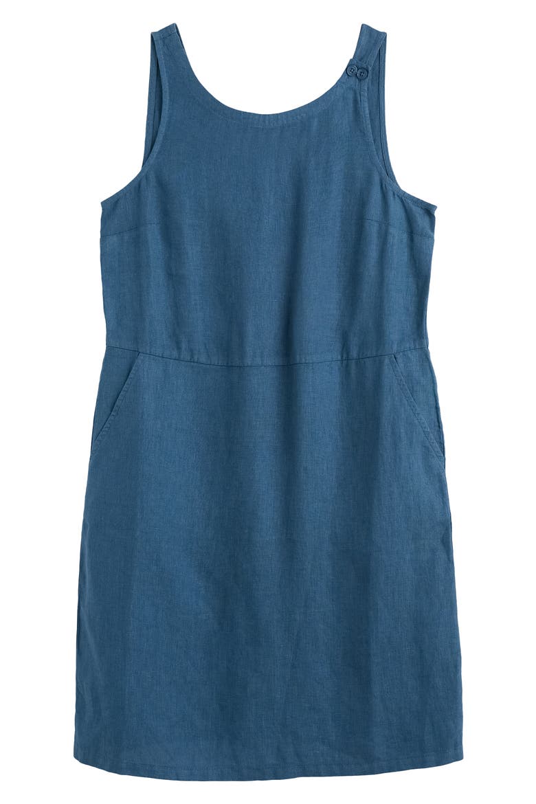 Salt Weave Linen Pinafore Dress, Alternate, color, DUSK