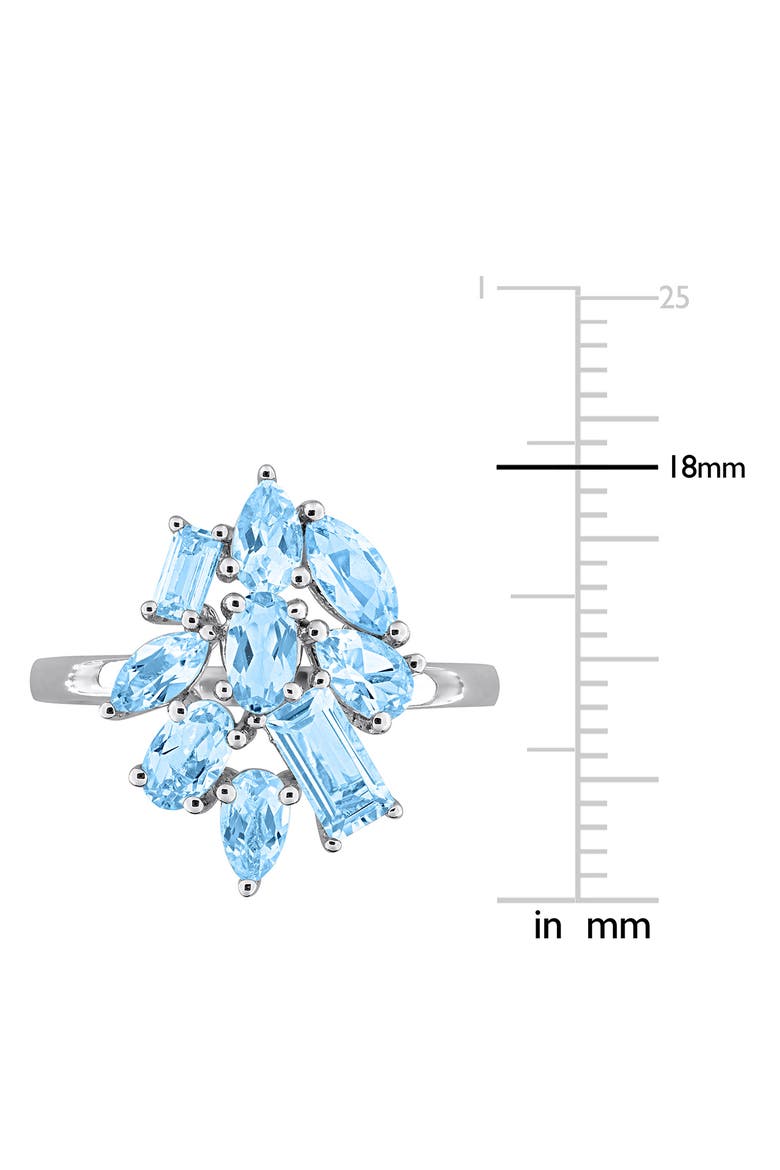 Sky Blue Topaz Multi-Shaped Cluster Ring, Alternate, color, BLUE