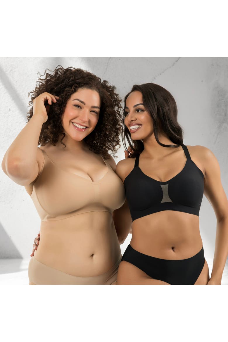 Simplicity Seamless Wire-Free Bra, Alternate, color, Bare