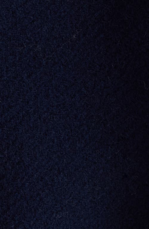 Chloé Crop Double Breasted Coat With Genuine Shearling Collar In Blue