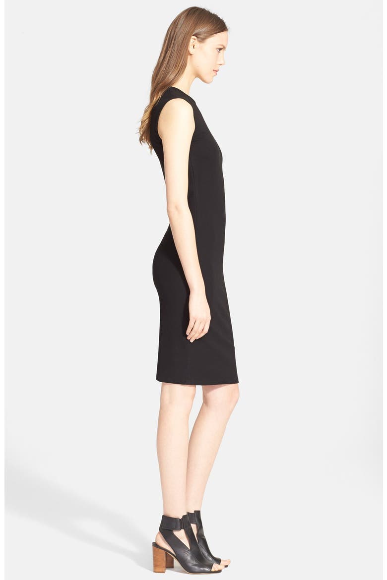 Knit Shift Dress, Alternate, color, BLACK