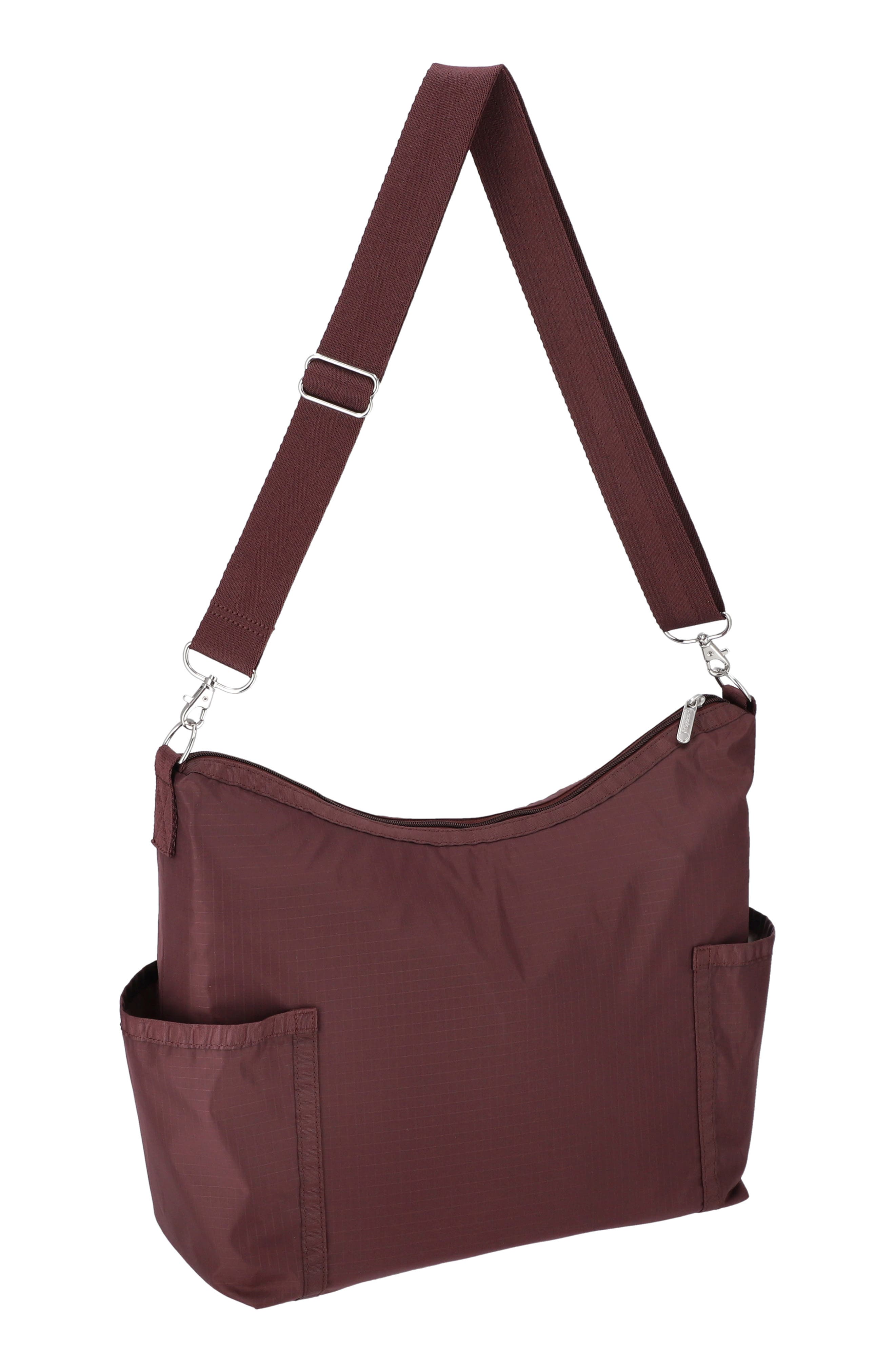 LeSportsac Zip Bucket Shoulder Bag, Alternate, color, Deep Cherry