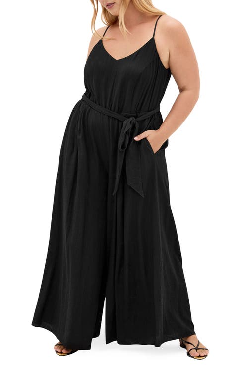 Kaira Sleeveless Wide Leg Jumpsuit (Plus)