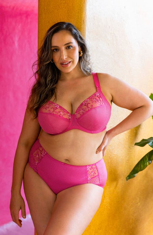 Elomi Charley Full Figure Underwire Plunge Bra In Pink