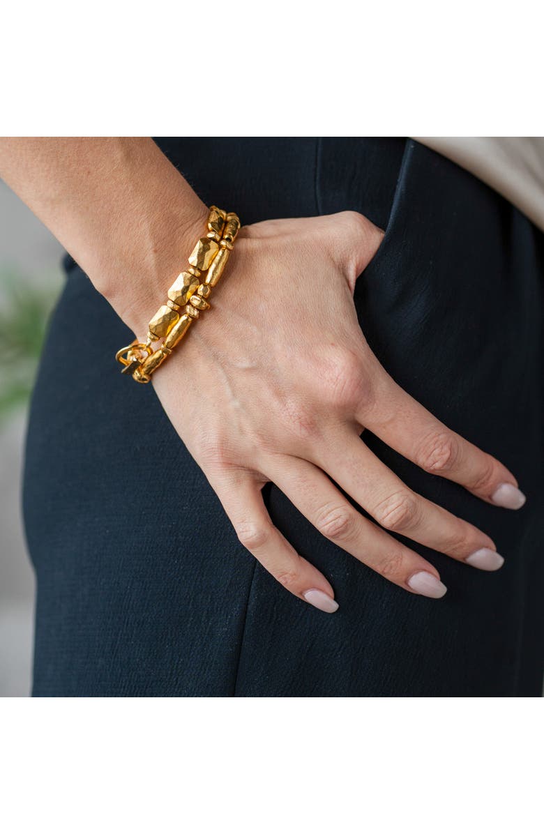 Loni Paul Jewelry Organic Bead Bracelet, Alternate, color, Gold