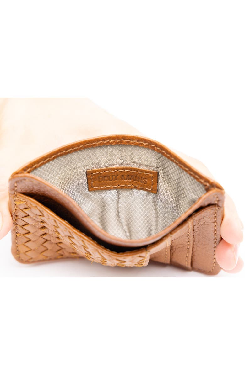 Deux Mains Slim ID Case, Alternate, color, Cognac