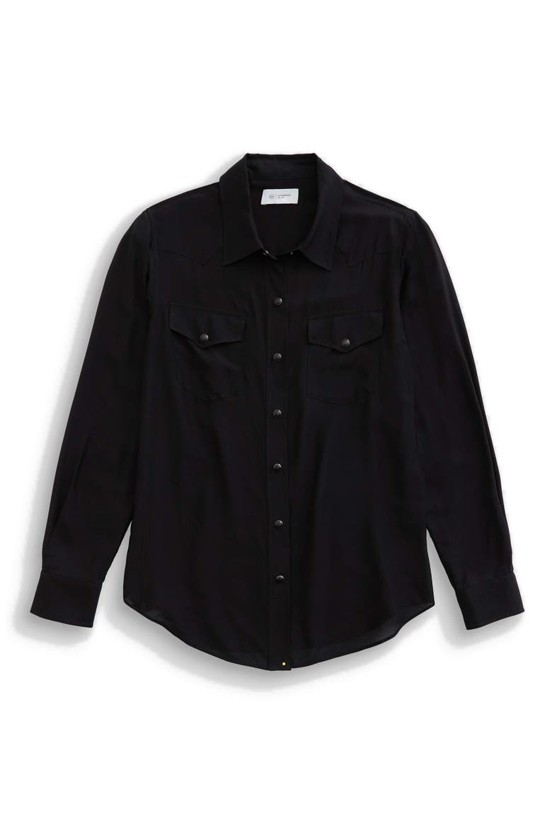 Melia Western Shirt, Alternate, color, SUPER BLACK
