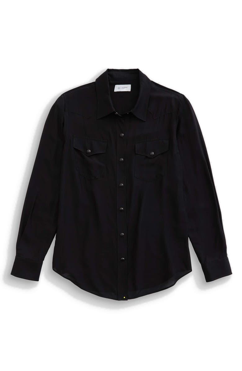 AG Melia Western Shirt, Alternate, color, Super Black