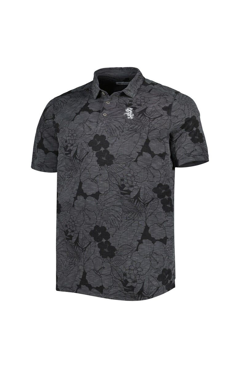 Tommy Bahama Men's Tommy Bahama Black Chicago White Sox Big & Tall Miramar Blooms Polo, Alternate, color, Black