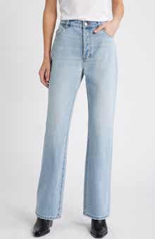 Rolla’s 90s Relaxed Faded Blue High Waist Nonstretch Straight Leg Jeans
