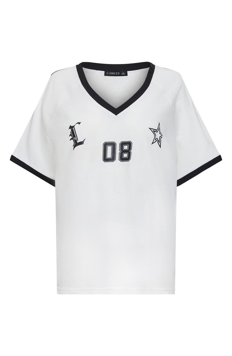 LIONESS Spectate V-Neck Top, Alternate, color, Porcelain