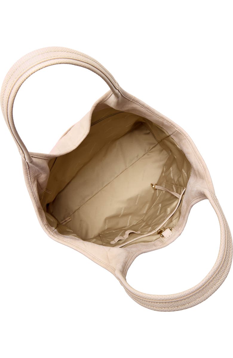 Brahmin Iona Croc Embossed Leather Tote, Alternate, color, Beige