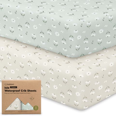 2-Pack Isla [Protect+] Waterproof Crib Sheets