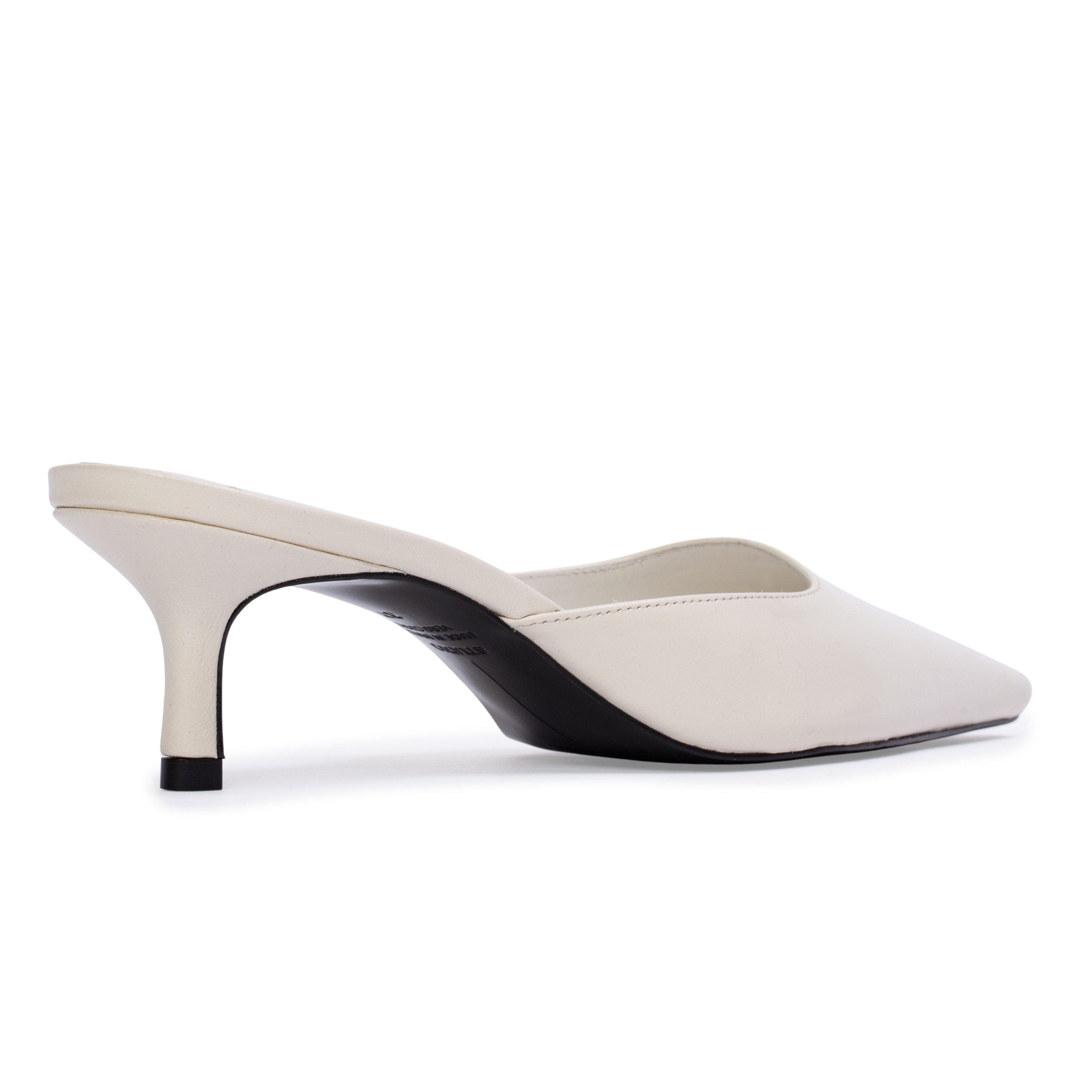 BLACK SUEDE STUDIO Riley 50 Leather Mule, Alternate, color, Coconut Leather