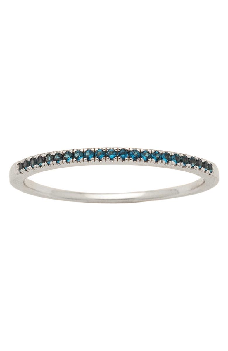 MADE BY MARY Birthstone Stacking Ring, Main, color, Silver