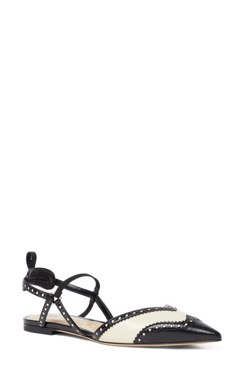 Brogue Colibrí Pointed Toe Flat