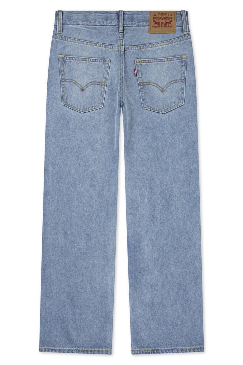 Kids' Relaxed Straight Leg Jeans, Alternate, color, BLUE STONE