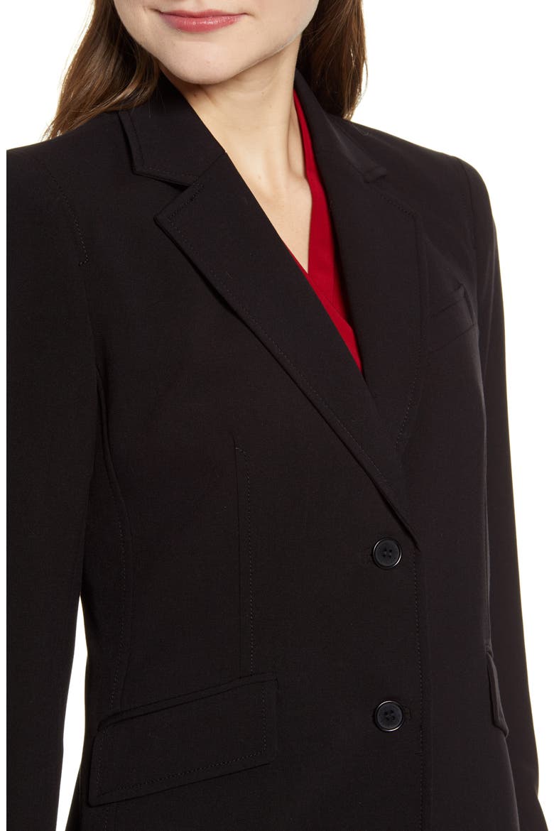Two-Button Stretch Blazer, Alternate, color, ANNE BLK