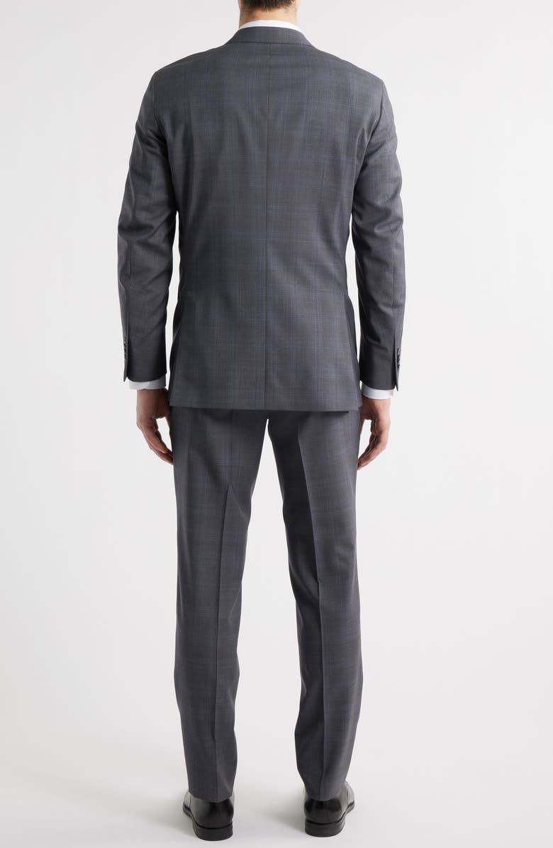 Peter Millar Flynn Classic Fit Plaid Wool Suit, Alternate, color, Grey
