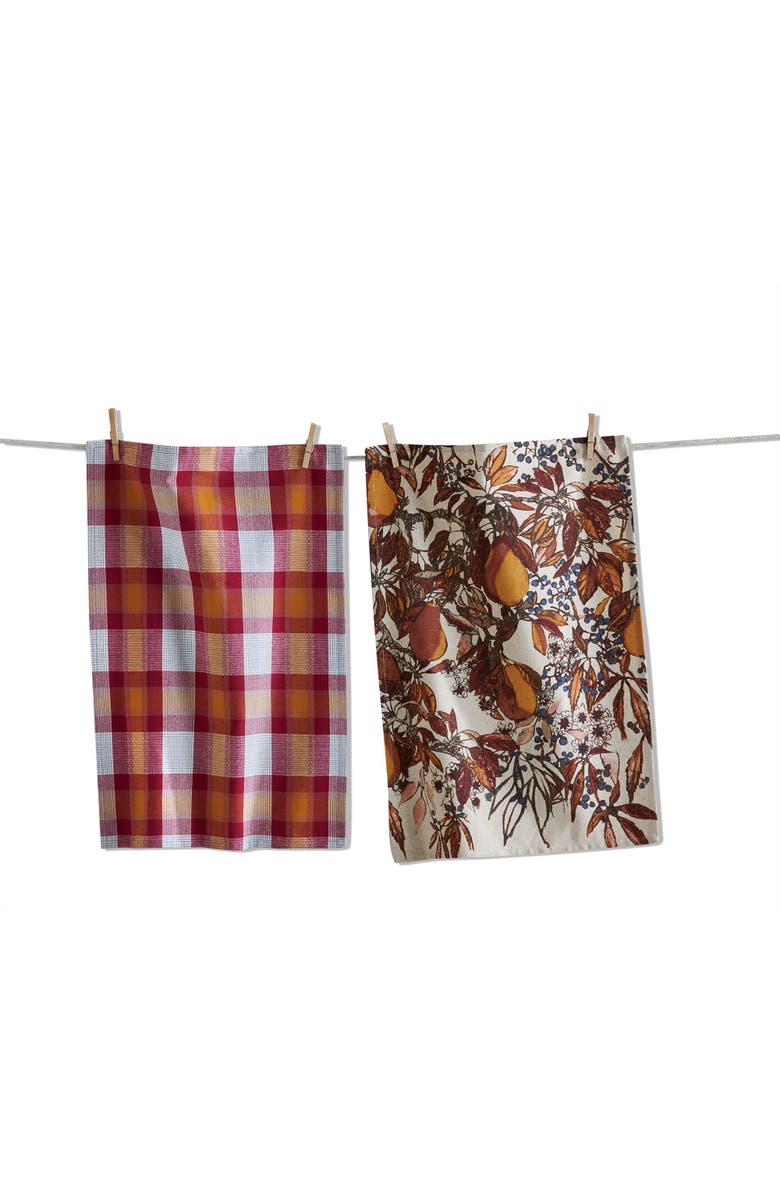 tag Pear Dishtowel Set Cotton Kitchen Towels for Thanksgiving, Main, color, Multicolored