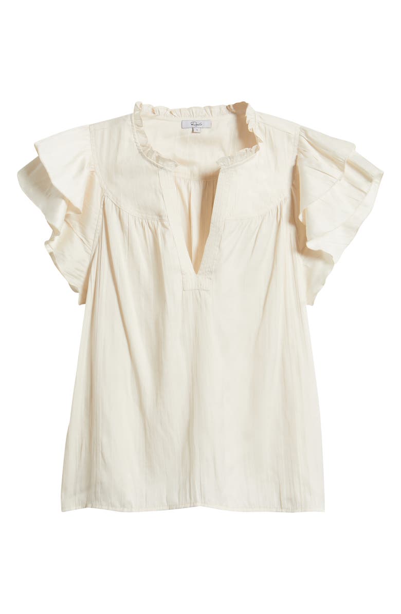 Rails Calista Floral Flutter Sleeve Top, Alternate, color, Ivory