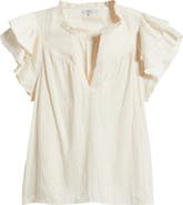 Rails Calista Floral Flutter Sleeve Top