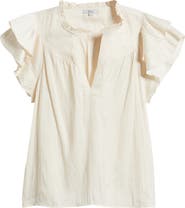 Rails Calista Floral Flutter Sleeve Top