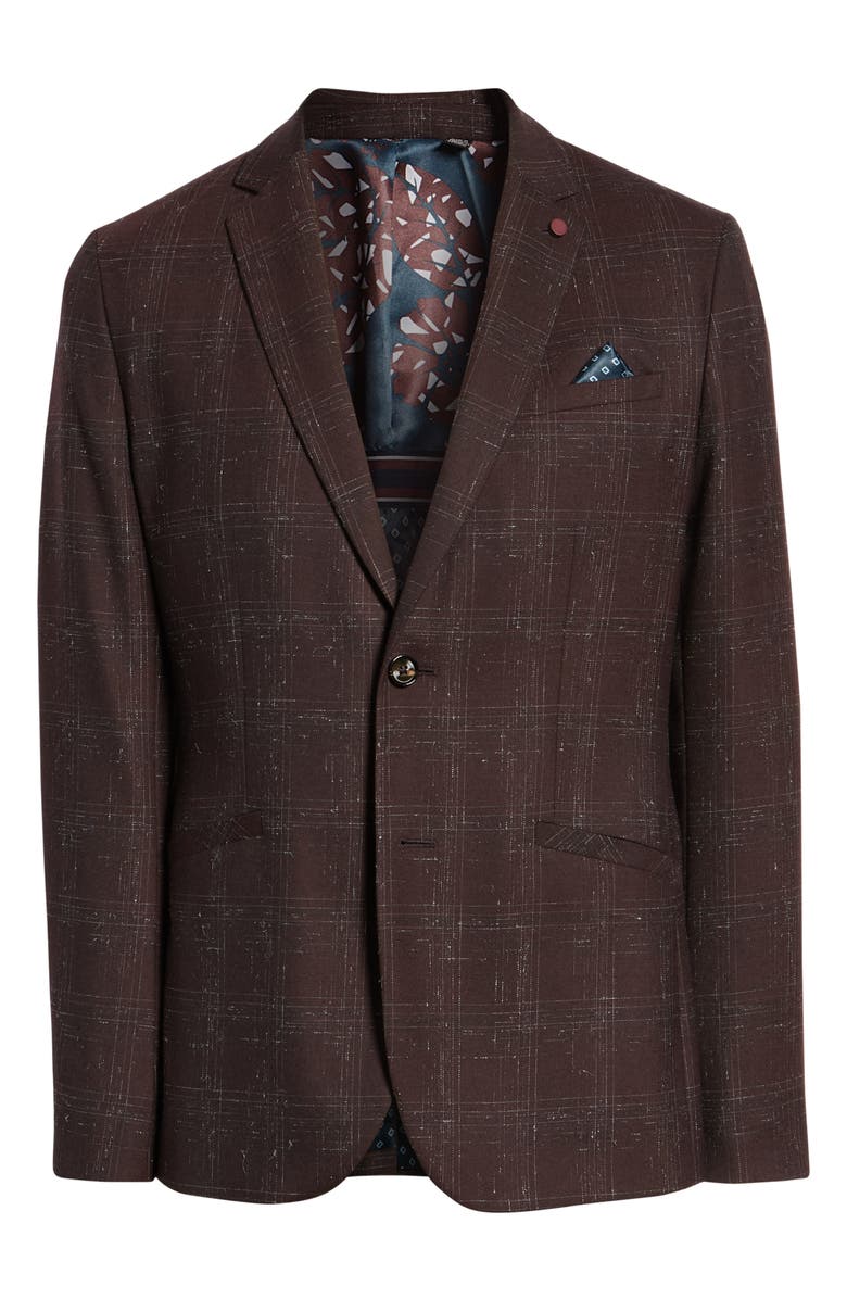 Ted Baker London Ddar Slim Fit Bouclé Check Sport Coat, Alternate, color, 