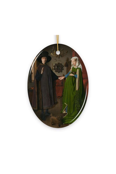 Arnolfini Portrait Famous Painting Oval Ornament