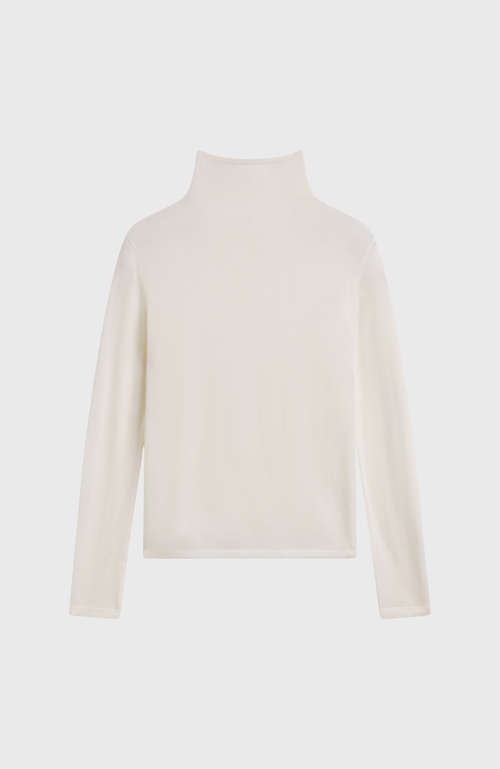 Almina Concept Funnel Wool/cash Turtleneck In White