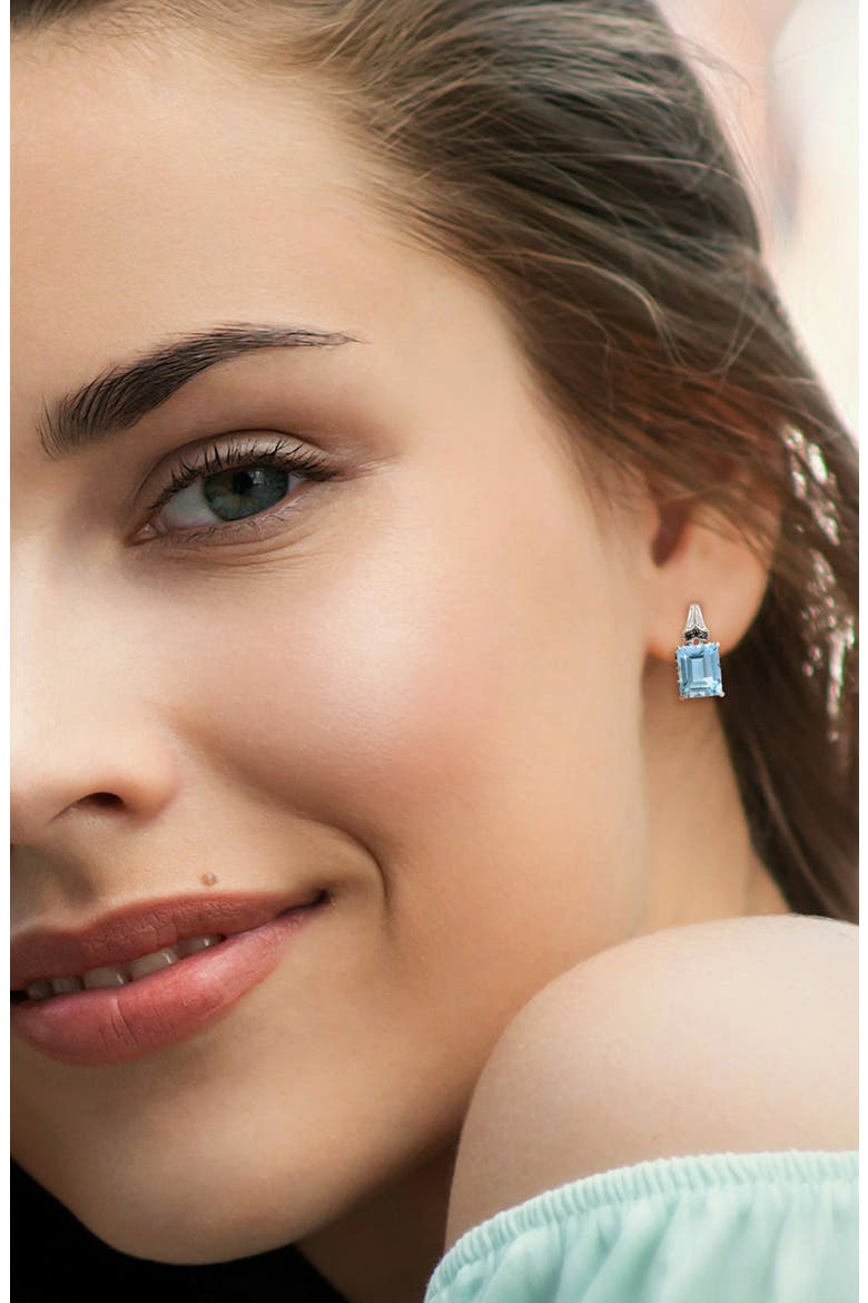 Sky Blue Topaz Necklace & Stud Earrings Set, Alternate, color, BLUE