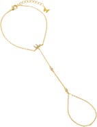 BY ADINA EDEN CZ Bezel Chai Hand Chain
