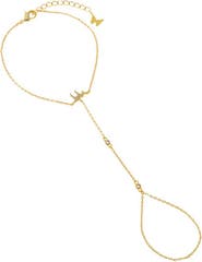 BY ADINA EDEN CZ Bezel Chai Hand Chain